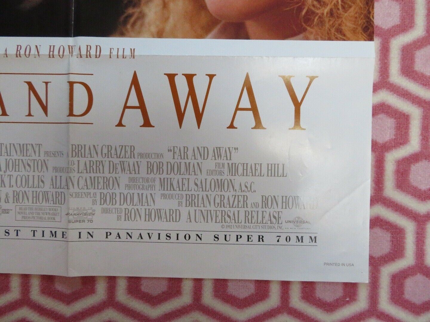 FAR AND AWAY US ONE SHEET  POSTER NICOLE KIDMAN TOM CRUIZ  1992