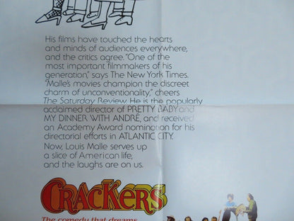 CRACKERS US ONE SHEET POSTER LOUIS MALLE DONALD SUTHERLAND 1983