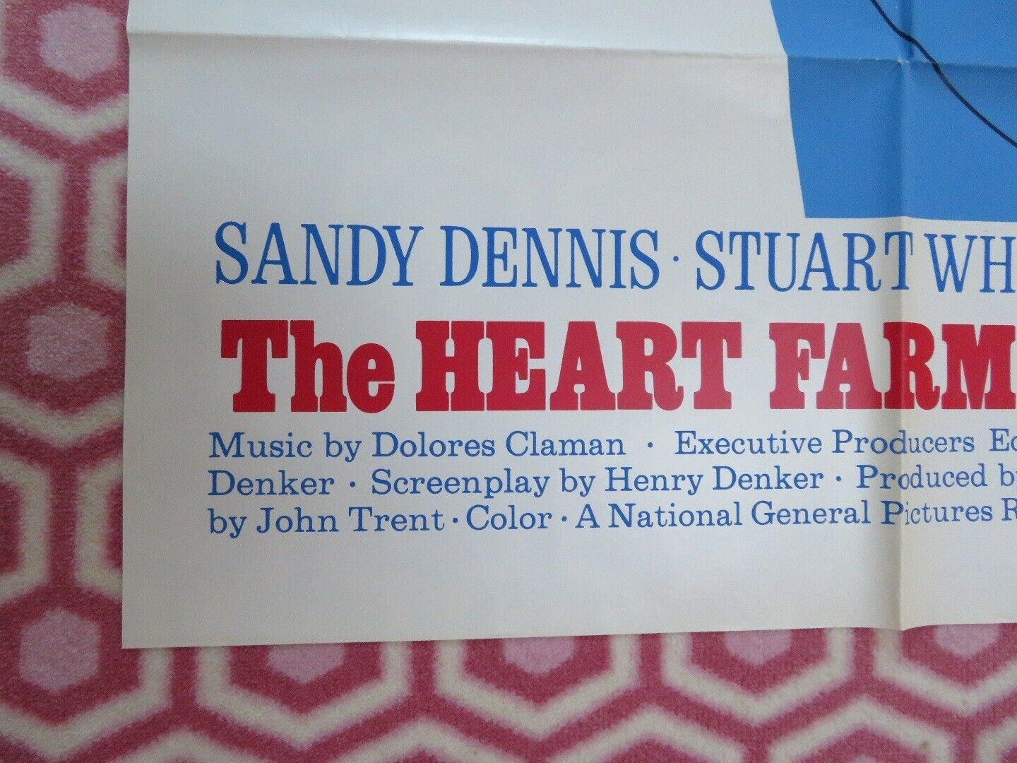 THE HEART FARM / Only Way Out Is Dead US ONE SHEET POSTER SANDY DENNIS