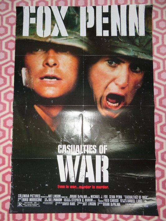 CASUALTIES OF WAR US ONE SHEET POSTER MICHAEL J.FOX SEAN PENN 1989