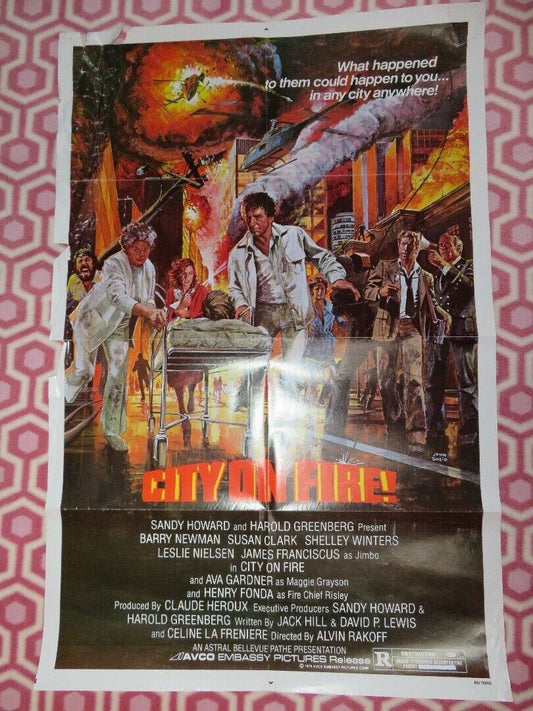 CITY ON FIRE US ONE SHEET  POSTER BARRY NEWMAN SUSAN CLARK 1979