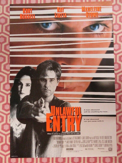 UNLAWFUL ENTRY ONE SHEET POSTER KURT RUSSEL RAY LIOTTA 1992