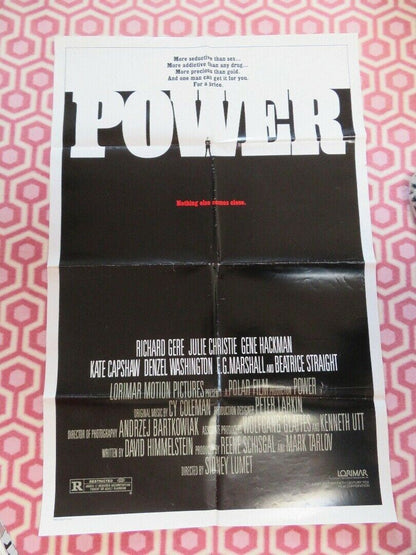 POWER US ONE SHEET POSTER RICHARD GERE GENE HACKMAN 1985