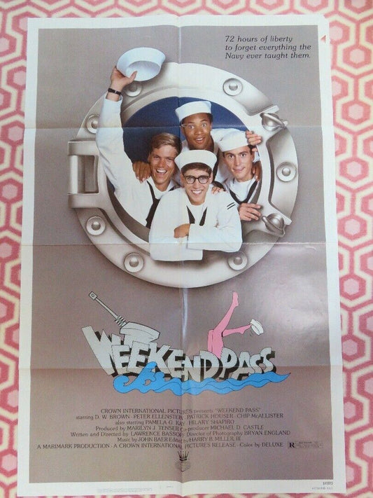 WEEKEND PASS US ONE SHEET POSTER D.W.BROWN PATRICK HOUSER 1984