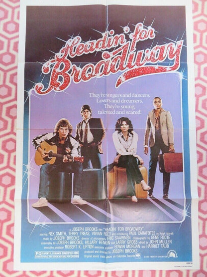 HEADING FOR BROADWAY US ONE SHEET POSTER REX SMITH TERRY TREAS 1980