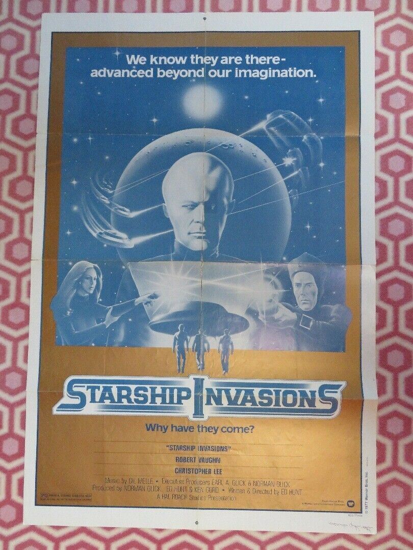 STARSHIP INVASION US ONE SHEET POSTER ROBERT VAUGHN CHRISTOPHER LEE