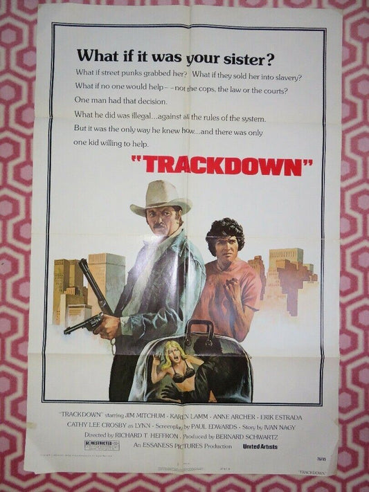 TRACKDOWN US ONE SHEET POSTER STYLE B JIM MITCHUM KAREN LAMM 1976