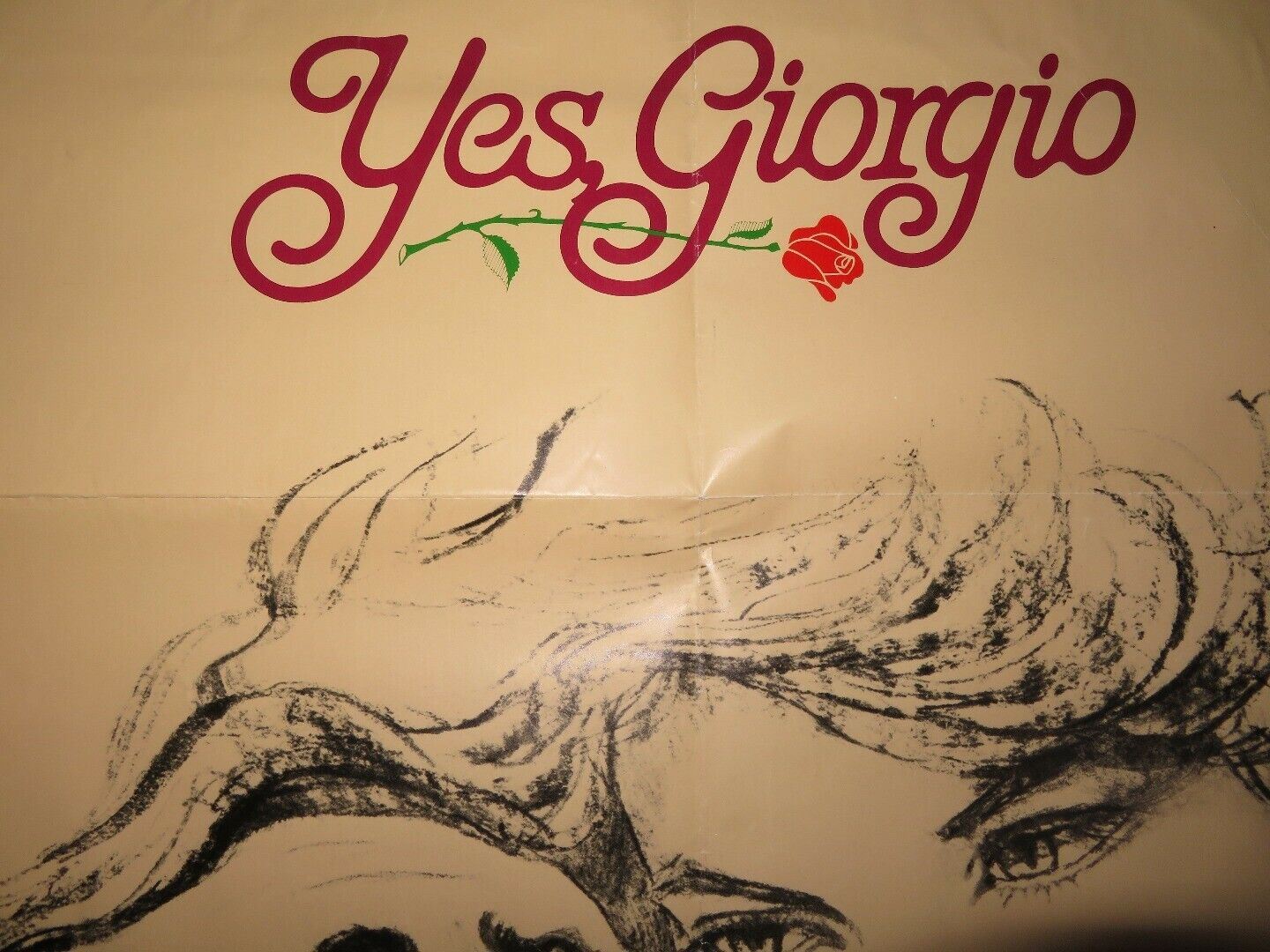 YES GIORGIO US ONE SHEET POSTER LUCIANO PAVAROTTI 1982