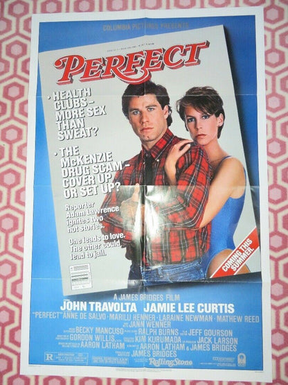 PERFECT US ONE SHEET  POSTER JOHN TRAVOLTA JAMIE LEE CURTIS  1985