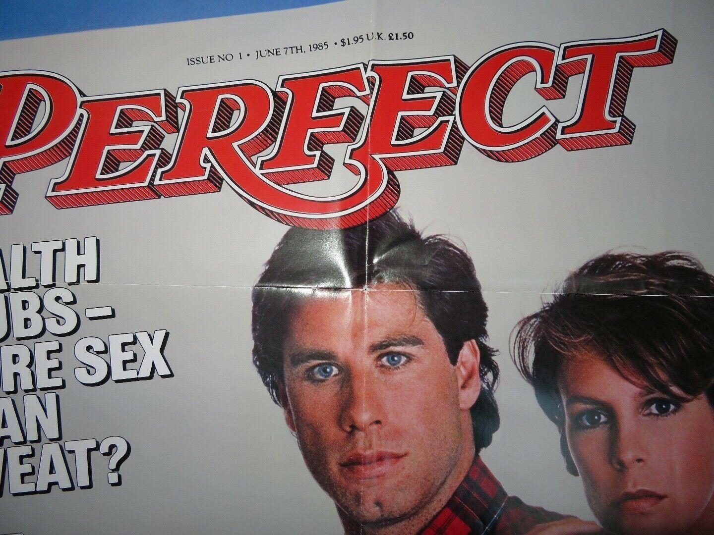 PERFECT US ONE SHEET  POSTER JOHN TRAVOLTA JAMIE LEE CURTIS  1985