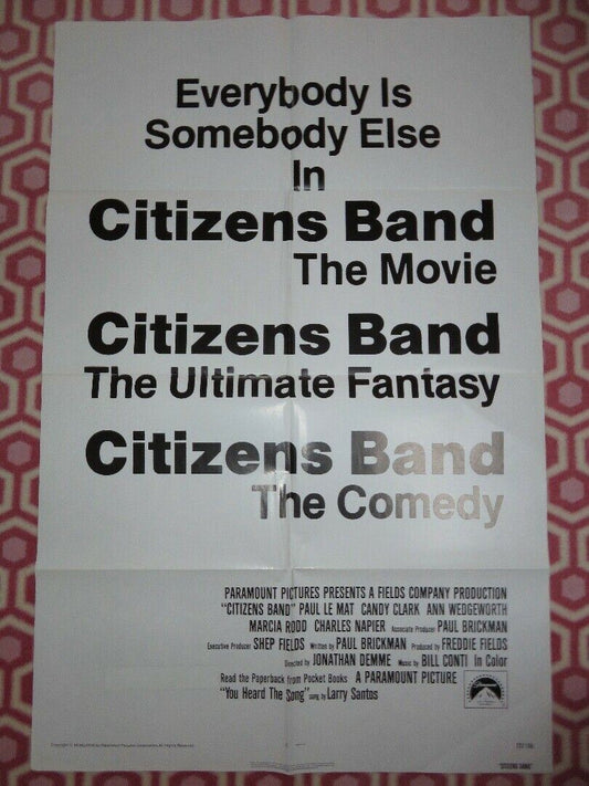 CITIZENS BAND US ONE SHEET  POSTER PAUL LE MAT CANDY CLARK 1977