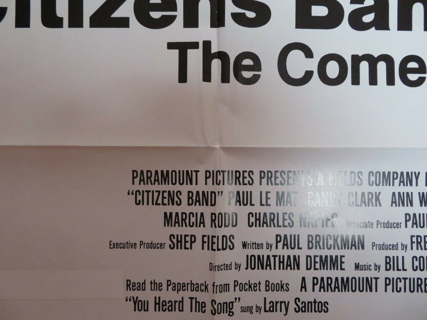 CITIZENS BAND US ONE SHEET  POSTER PAUL LE MAT CANDY CLARK 1977