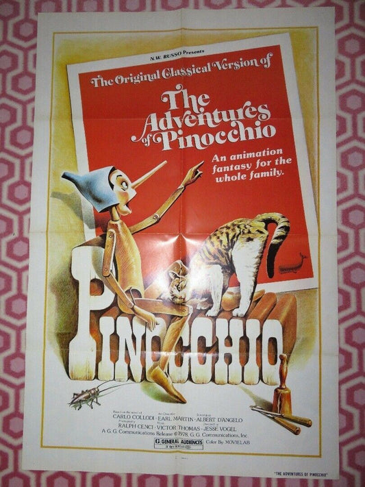 THE ADVENTURE OF PINOCCHIO US ONE SHEET POSTER 1978