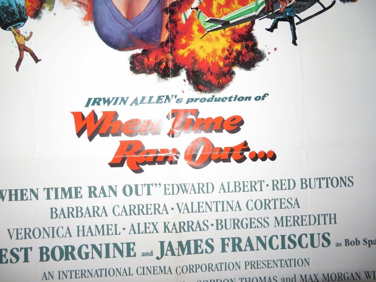 WHEN TIME RAN OUT US ONE SHEET  POSTER BARBARA CARRERA 1980