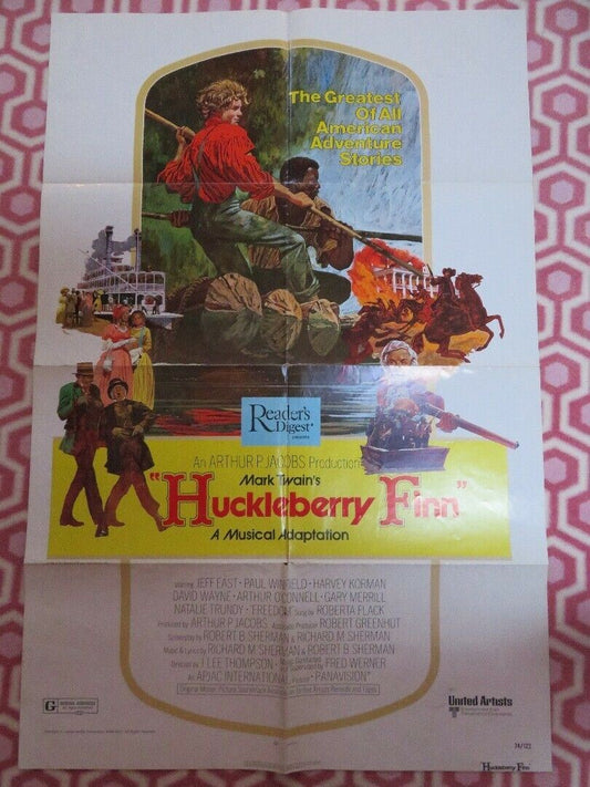 HUCKLEBERRY FINN US ONE SHEET POSTER JEFF EAST PAUL WINFIELD 1974