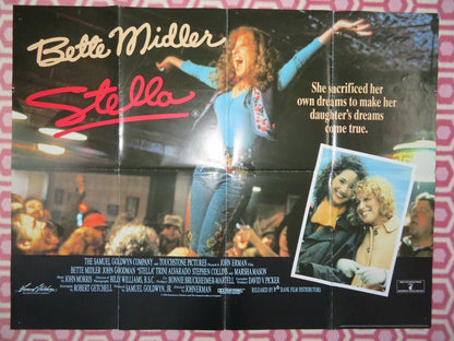 STELLA BRITISH QUAD (30"x40") POSTER BETTE MIDLER JOHN GOODMAN JOHN ERMAN 1990