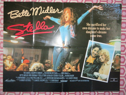 STELLA BRITISH QUAD (30"x40") POSTER BETTE MIDLER JOHN GOODMAN JOHN ERMAN 1990