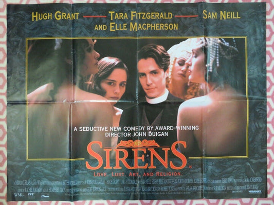 SIRENS BRITISH QUAD (30"x40") POSTER HUGH GRANT ELLE MACPHERSON PORTIA ROSSI