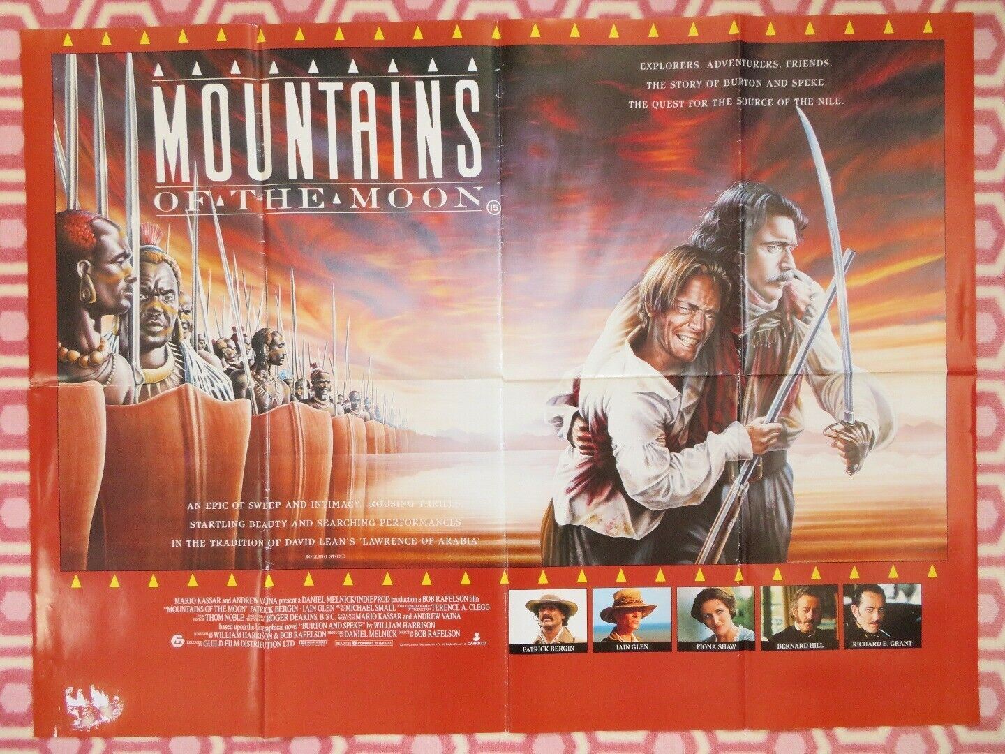 MOUNTAINS OF THE MOON BRITISH QUAD (30 x 40) POSTER PATRICK BERGIN 1989