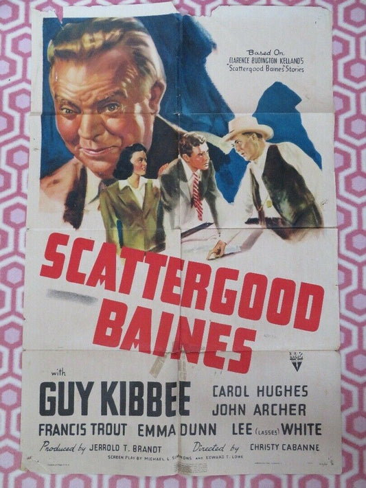 SCATTERGOOD BAINES US ONE SHEET POSTER GUY KIBBEE CAROL HUGHES 1941