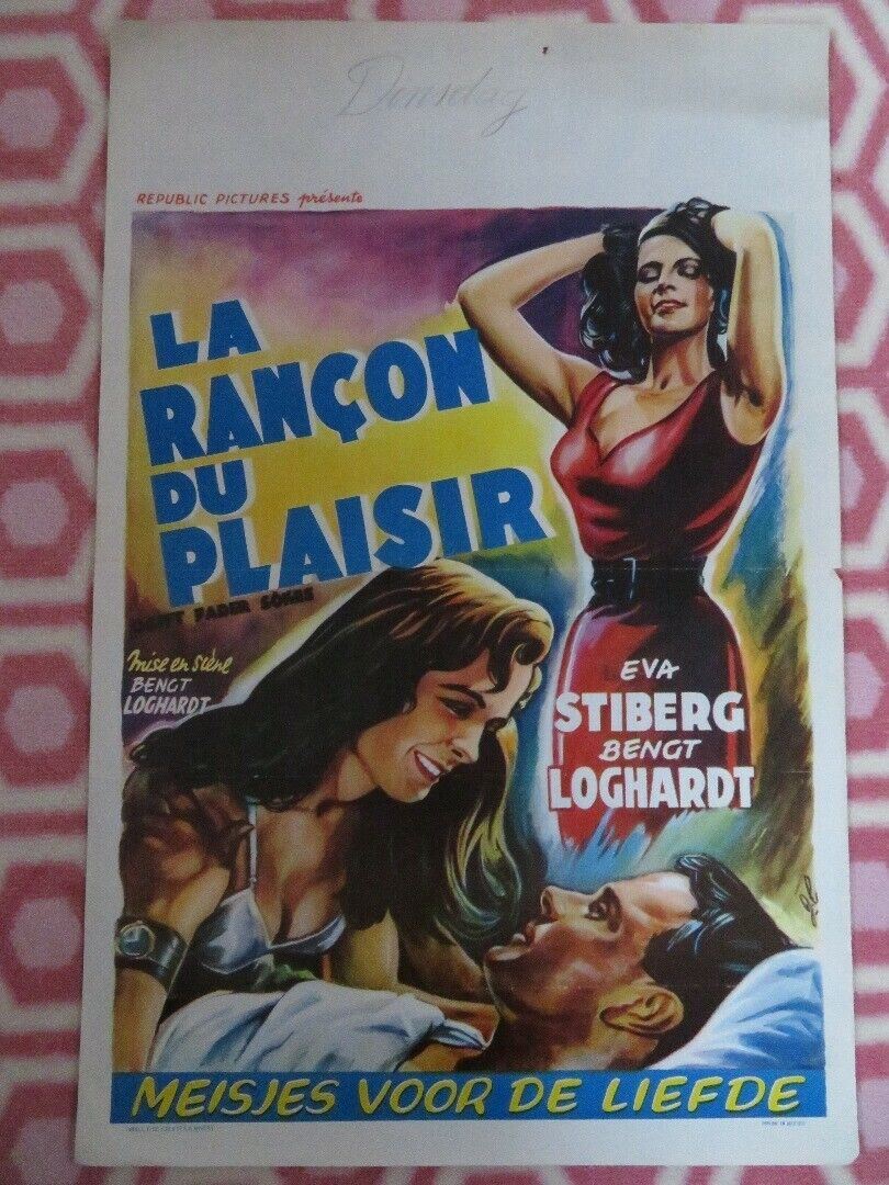 LA RANCON DU PLAISIR/ Unmarried Mothers BELGIUM (21"x 14")POSTER EVA STIBERG '53