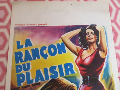 LA RANCON DU PLAISIR/ Unmarried Mothers BELGIUM (21"x 14")POSTER EVA STIBERG '53