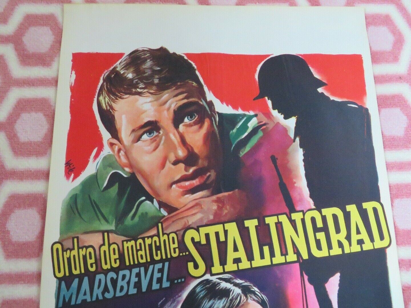 STALINGRAD/ The Restless Night BELGIUM (21"x 14") POSTER 1958