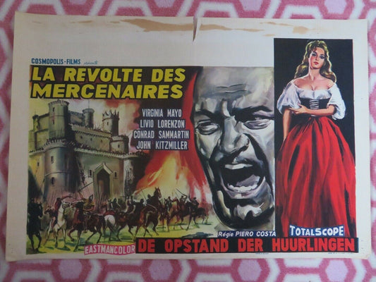 Revolt of the Mercenaries BELGIUM (14"x 20.5") POSTER VIRGINIA MAYO 1961