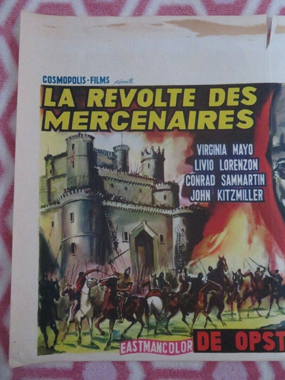 Revolt of the Mercenaries BELGIUM (14"x 20.5") POSTER VIRGINIA MAYO 1961