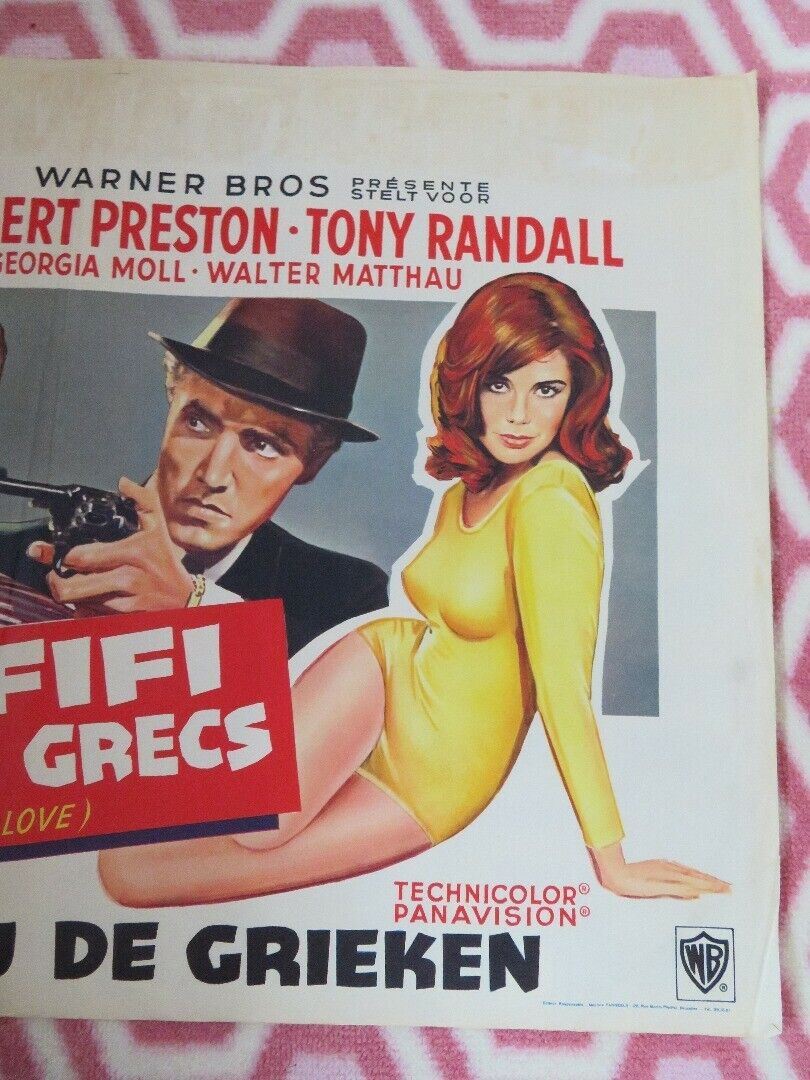 DU RIFIFI CHEZ LES GRECS/ ISLAND OF LOVE BELGIUM (15"x 22") POSTER 1963