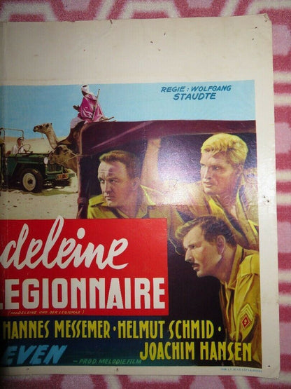 MADELINE ET LE LEGIONNAIRE/ Escape from Sahara BELGIUM (14"x 21") POSTER 1958