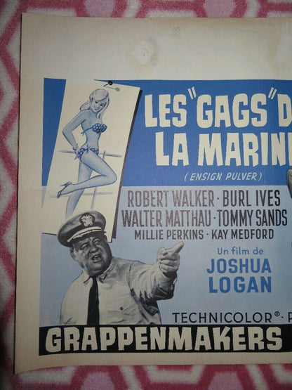 LES GAGS DE LA MARINE/ Ensign Pulver BELGIUM (14"x 20.5") POSTER ROBERT WALKER