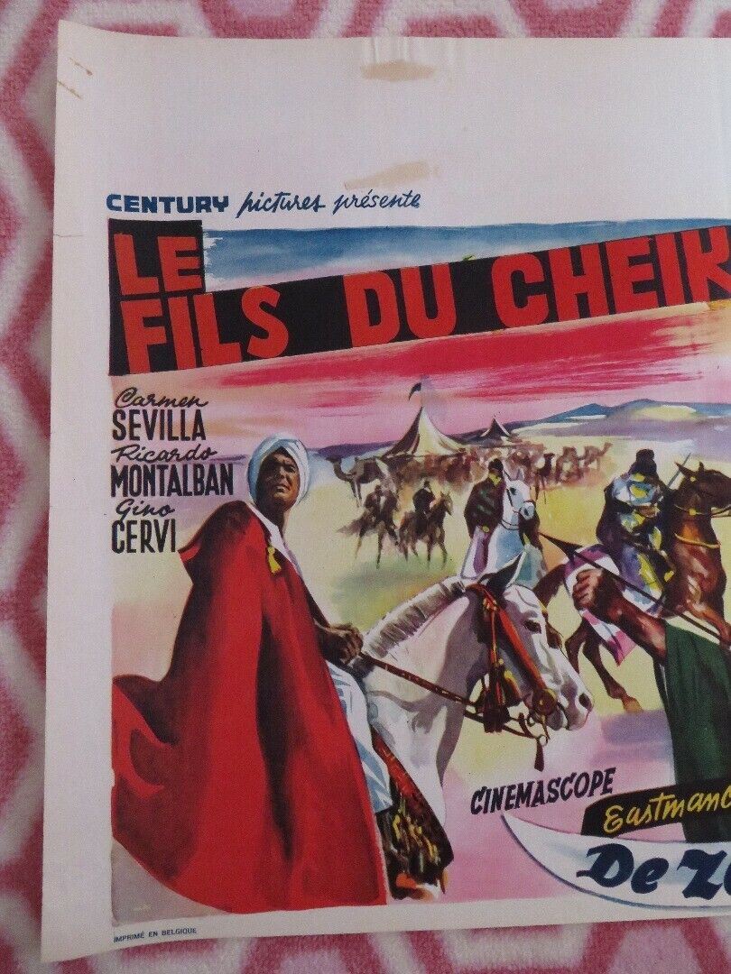 LE FILS DU CHEIR/ Desert Warrior BELGIUM (13.5"x 21") POSTER GINO CERVI 1957