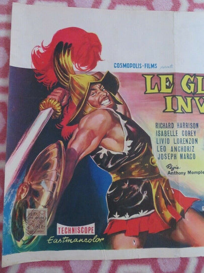 LE GLADIATEUR INVINCIBLE/ The Invincible Gladiator BELGIUM (15"x 20") POSTER '61