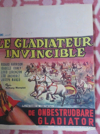 LE GLADIATEUR INVINCIBLE/ The Invincible Gladiator BELGIUM (15"x 20") POSTER '61