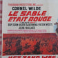 LE  SABLE ETAIT ROUGE / BEACH RED BELGIUM (13.5"x 19") POSTER RIP TORN  1967