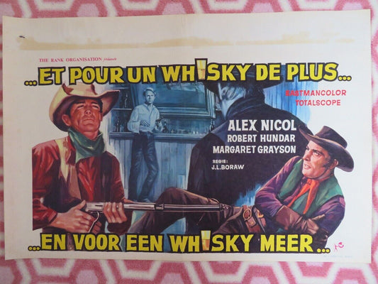 ET POUR UN WHISKY DE PLUS / Cavalca e uccidi  BELGIUM (14"x 21") POSTER 1964