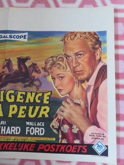 LA DILIGENCE DE LA PEUR/ STAGECOACH TO FURY BELGIUM (15"x 21.5") POSTER 1956