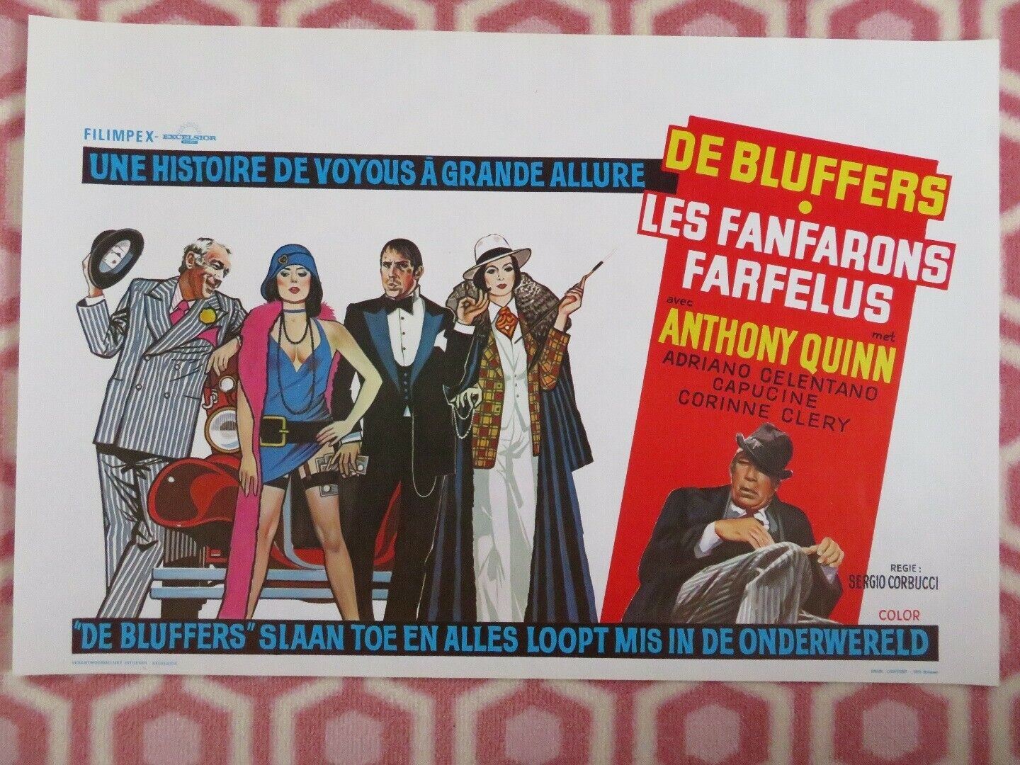 LES FANFARONS FARFELUS/ High Rollers BELGIUM (14"x 21") POSTER ANTHONY QUINN '76