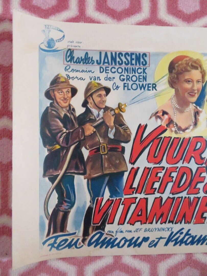 VUUR LIEDE EN VITAMINEN BELGIUM (12.5"x 21") POSTER CHARLES JANSSENS 1956