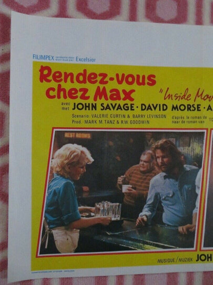 INSIDE MOVES BELGIUM (14"x 21") POSTER JOHN SAVAGE DAVID MORSE 1980