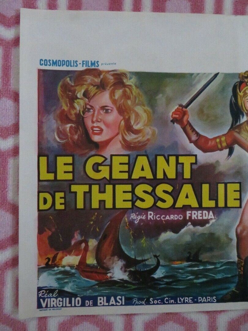 LE GEANT DE THESSALIE/ The Giants of Thessaly BELGIUM (14"x 21.5") POSTER 1960