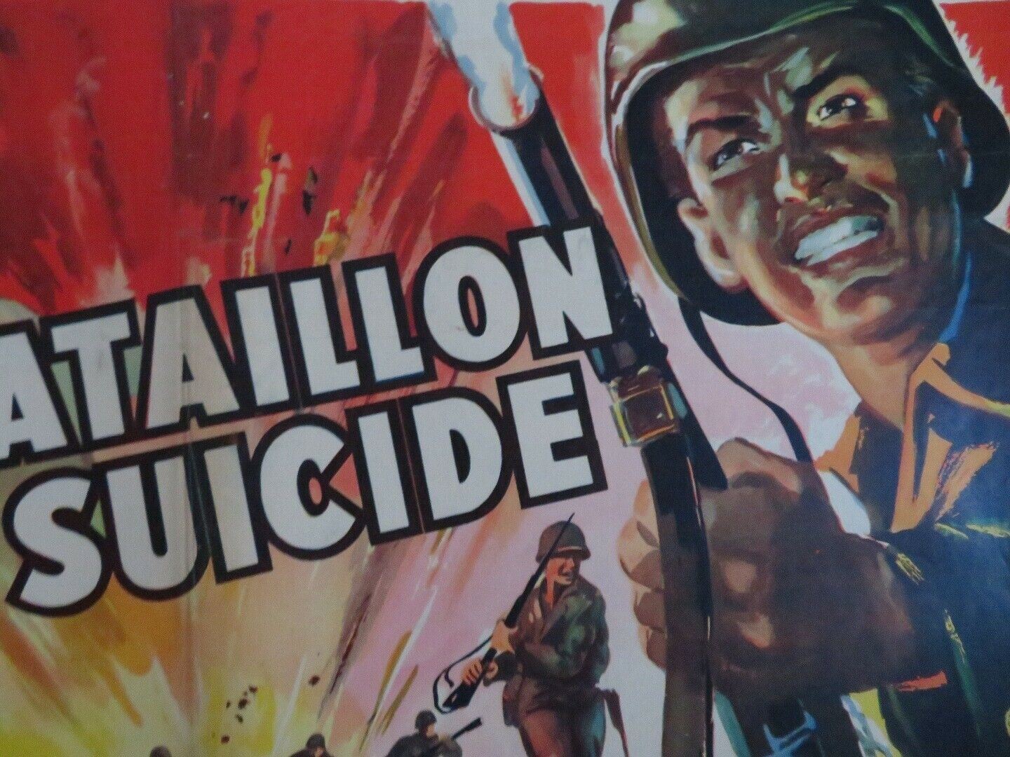 LE BATAILLON/ Suicide Battalion BELGIUM (14"x 21.5") POSTER MICHAEL CONNORS 1958