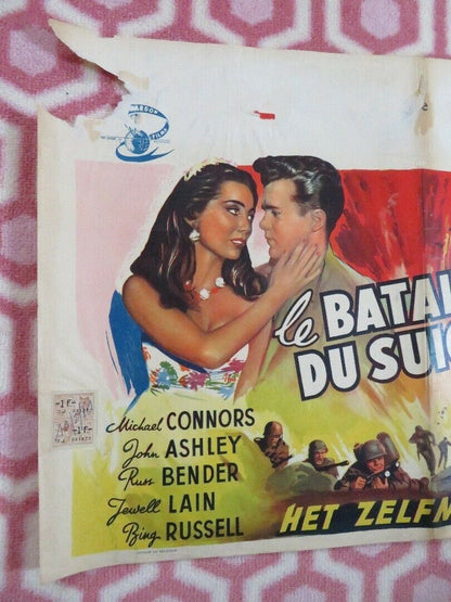 LE BATAILLON/ Suicide Battalion BELGIUM (14"x 21.5") POSTER MICHAEL CONNORS 1958