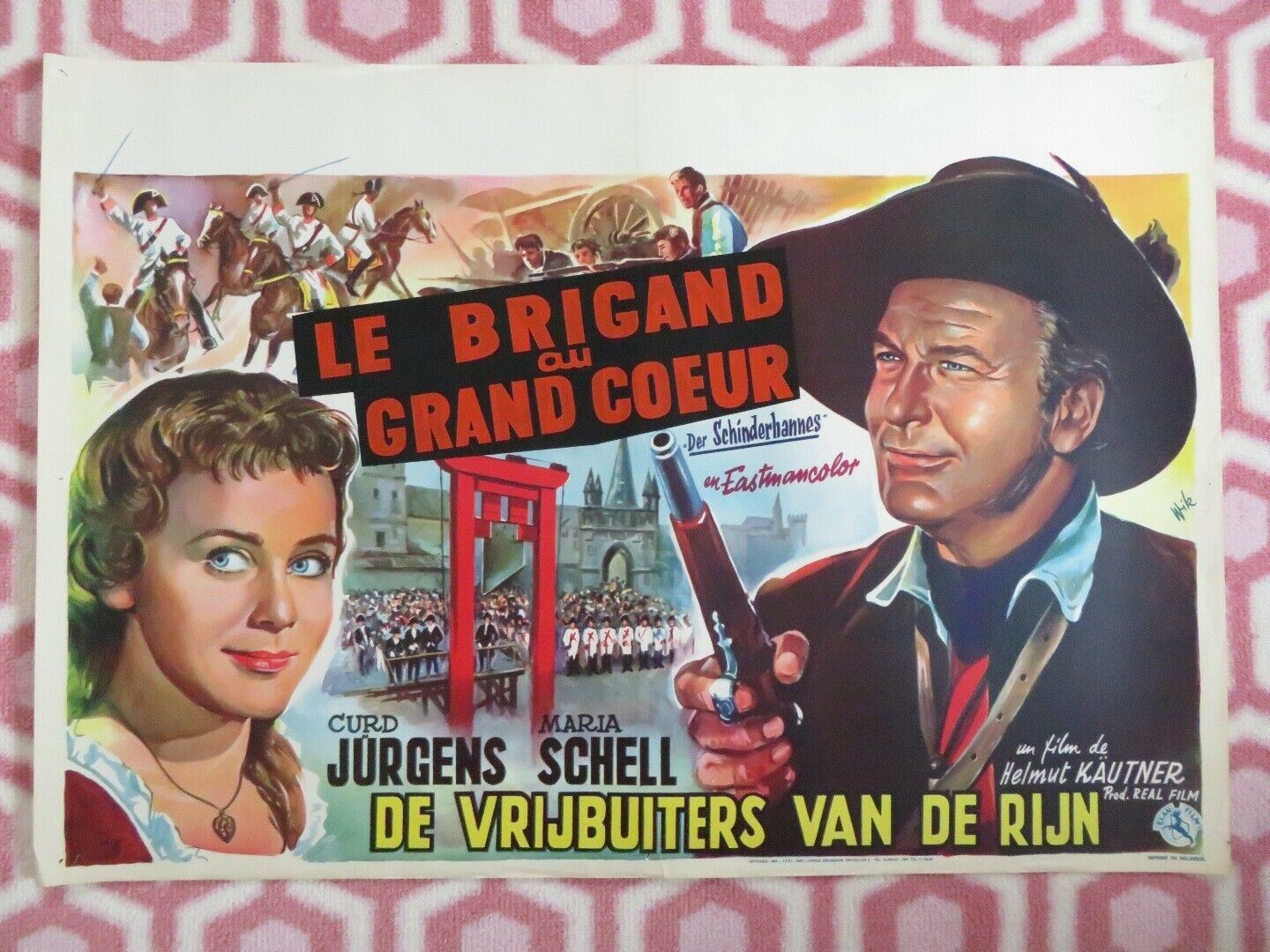 LE BRIDAND AU GRAND COEUR/  Duel in the Forest BELGIUM (15"x 21") POSTER 1958