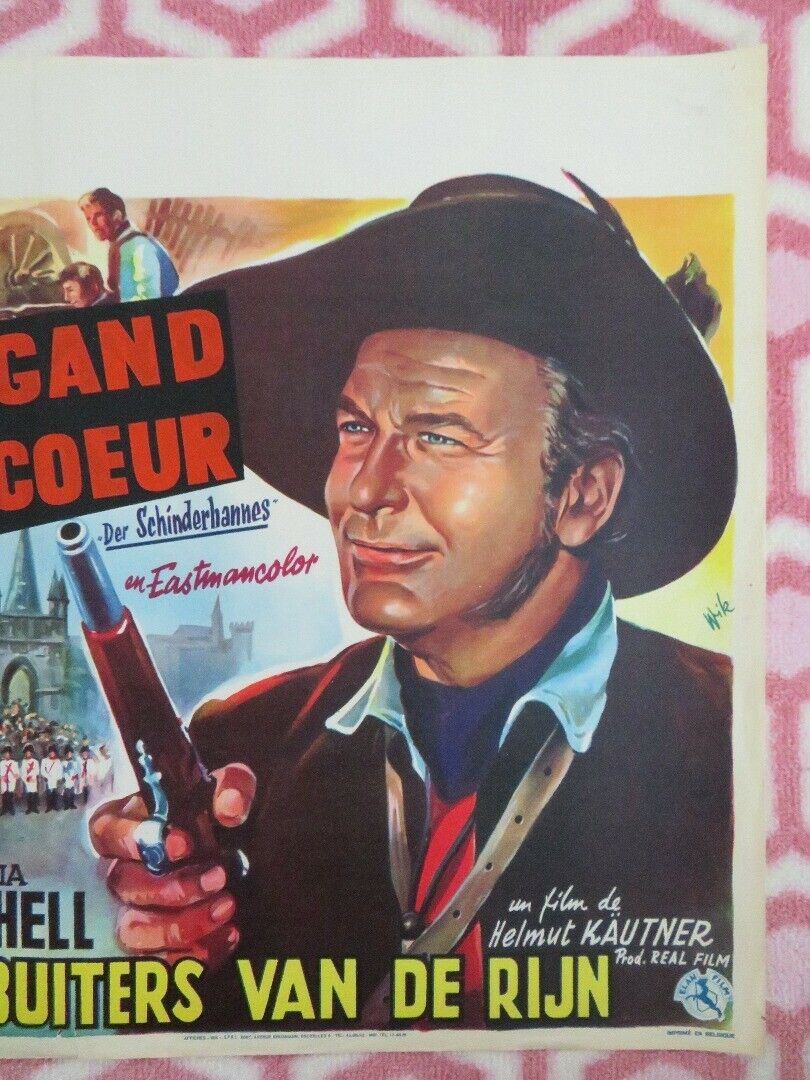 LE BRIDAND AU GRAND COEUR/  Duel in the Forest BELGIUM (15"x 21") POSTER 1958