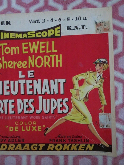 THE LIEUTENANT WORE SKIRTS BELGIUM (14.5"x 21.5") POSTER TOM EWELL 1956