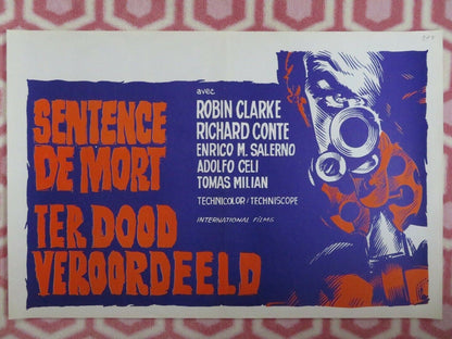 SENTENCE DE MORT/ Death Sentence BELGIUM (14"x 21") POSTER ROBIN CLARKE 1968