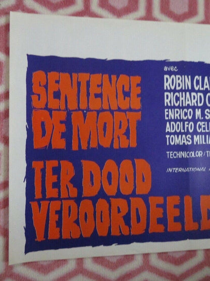 SENTENCE DE MORT/ Death Sentence BELGIUM (14"x 21") POSTER ROBIN CLARKE 1968