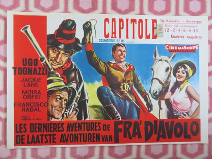 LES DERIERES AVENTURES DE FRA'DIAVOLO  BELGIUM (14"x 21") POSTER 1962